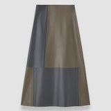 Grey Cezanne Overlay Nappa Leather Skirt - Joseph