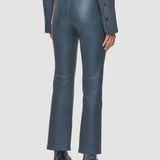 Grey Duke Leather Stretch Trousers - Joseph