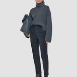 Grey Coleman Suede Stretch Trousers - Joseph
