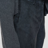 Grey Coleman Suede Stretch Trousers - Joseph