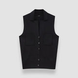 Black Milano Knit Stretch Vest - Joseph