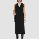 Black Milano Knit Stretch Vest - Joseph