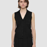 Black Milano Knit Stretch Vest - Joseph