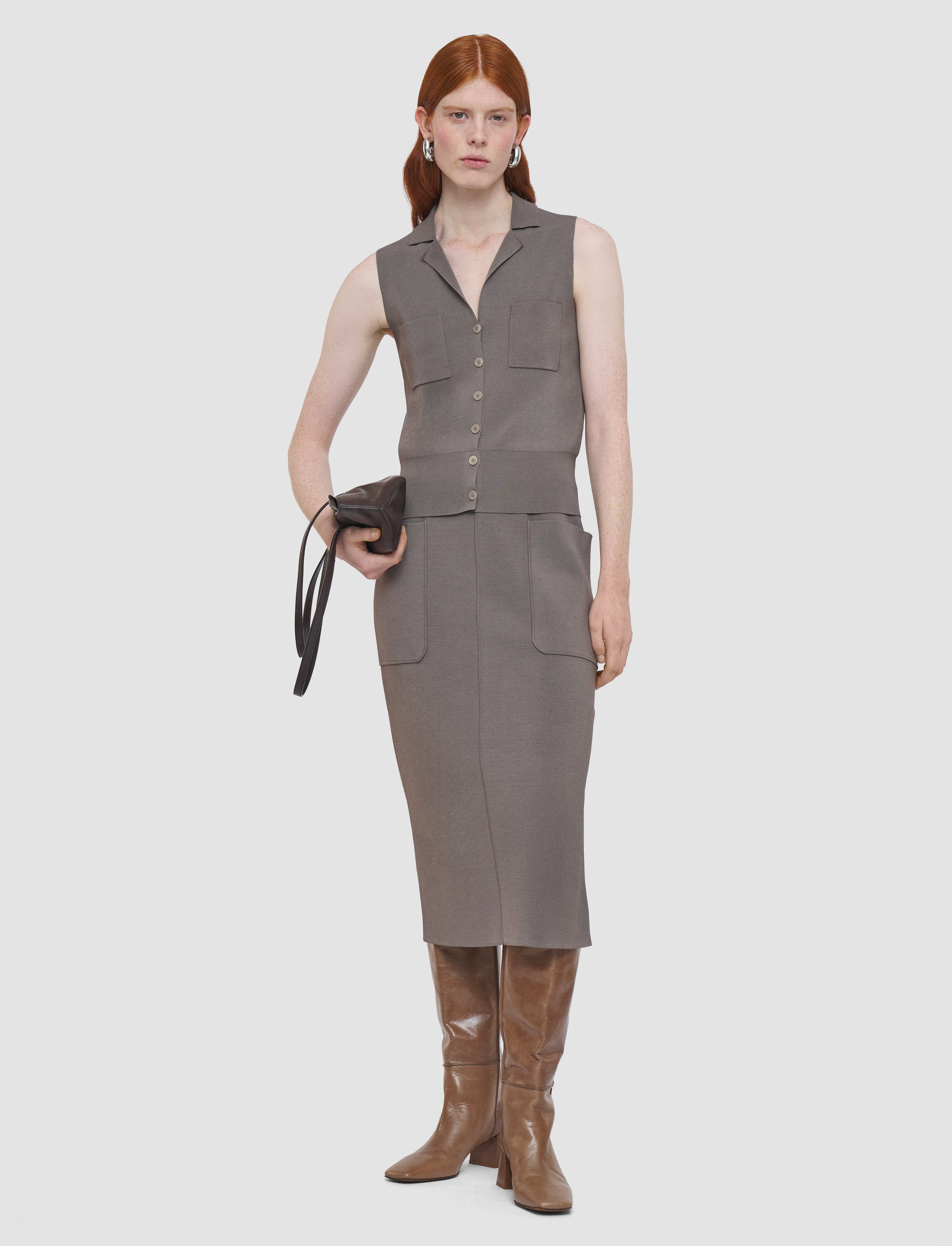 brown-milano-knit-stretch-vest-JOSEPH
