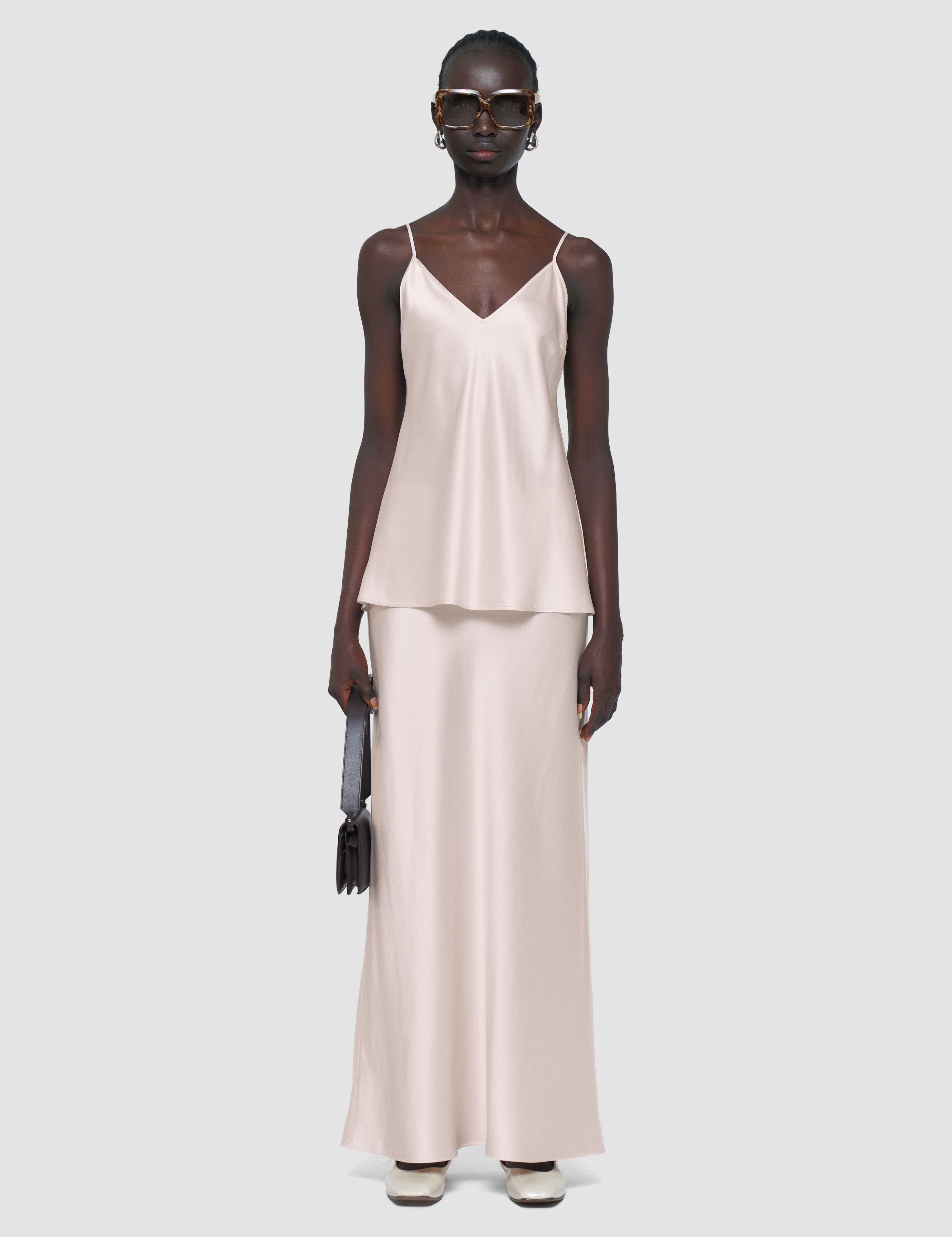 Pink Clea Silk Satin Camisole - Joseph