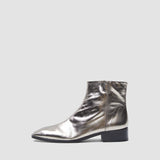 Gold Metallic Leather Ankle Boots - Joseph