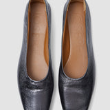 Silver Metallic Leather Ballerinas - Joseph