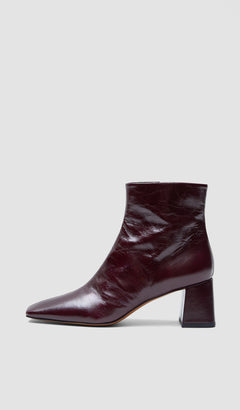 Red Heeled Patent Leather Ankle Boots - Joseph
