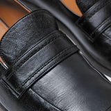 Black Leather Penny Loafers - Joseph