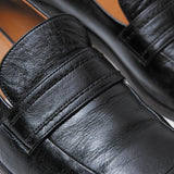 Black Leather Penny Loafers - Joseph