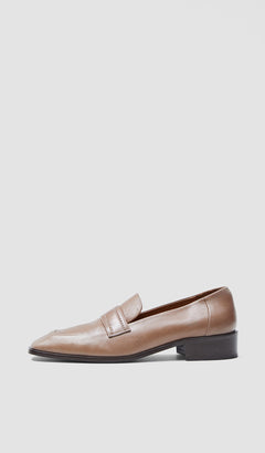 Brown Leather Penny Loafers - Joseph