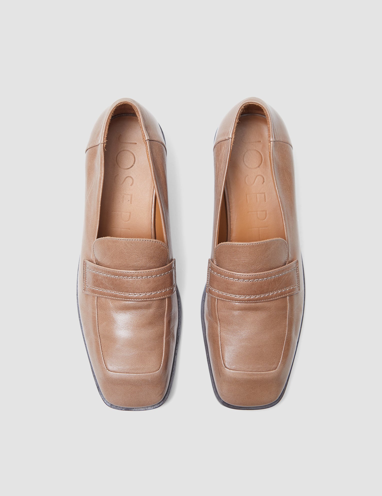 Brown Leather Penny Loafers - Joseph