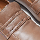 Brown Leather Penny Loafers - Joseph
