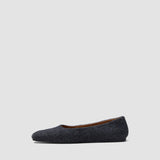 Grey Textured Wool Ballerinas - Joseph