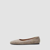 Brown Textured Wool Ballerinas - Joseph