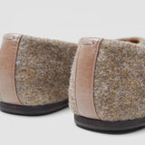 Brown Textured Wool Ballerinas - Joseph