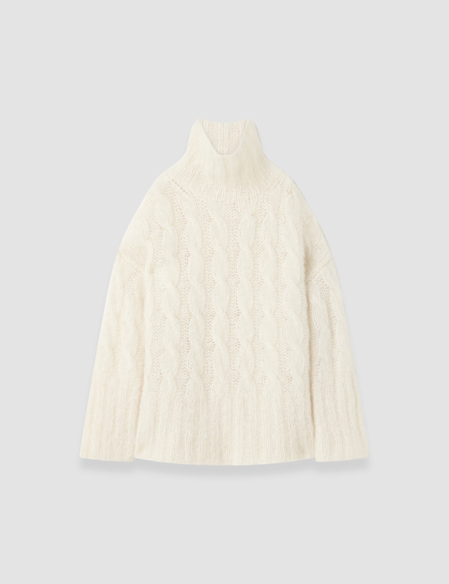 White Fortin Cable Mohair Jumper - Joseph