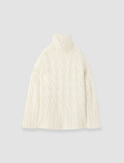 White Fortin Cable Mohair Jumper - Joseph