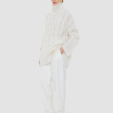 White Fortin Cable Mohair Jumper - Joseph