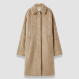 Beige Alger Water Weave Wool Coat - Joseph