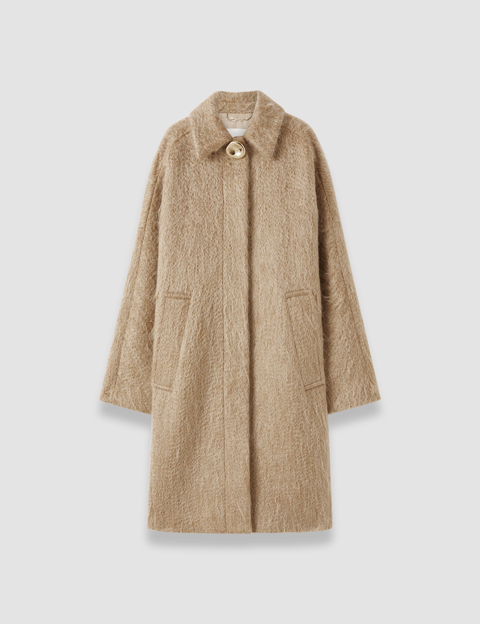 Beige Alger Water Weave Wool Coat - Joseph