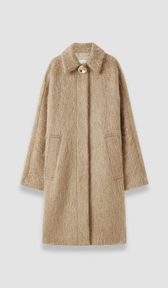 Beige Alger Water Weave Wool Coat - Joseph