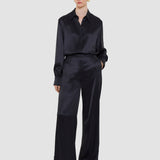 Black Dijon Double Satin Trousers - Joseph