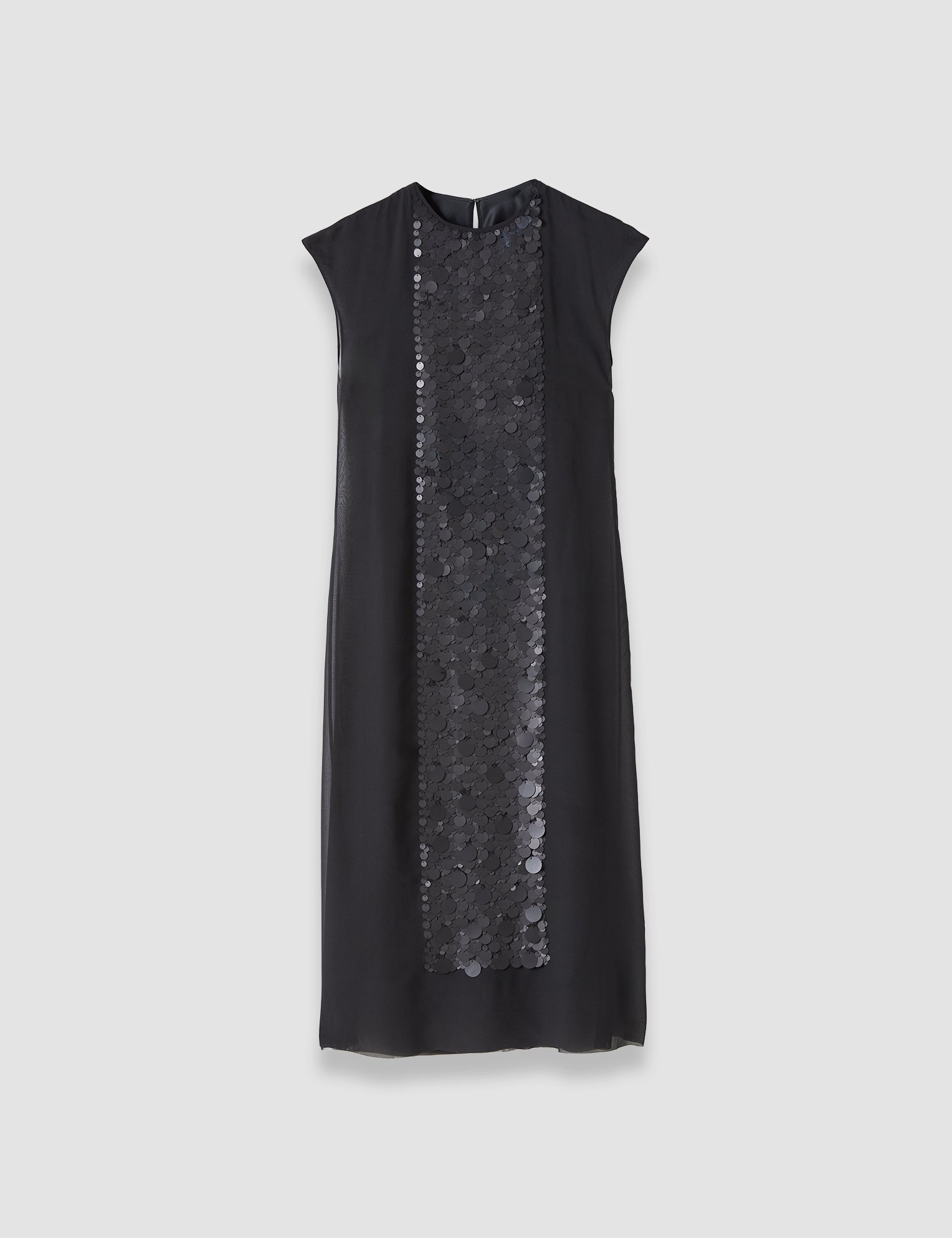Black Boulle Two-Piece Chiffon Sequin Dress - Joseph