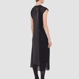 Black Boulle Two-Piece Chiffon Sequin Dress - Joseph