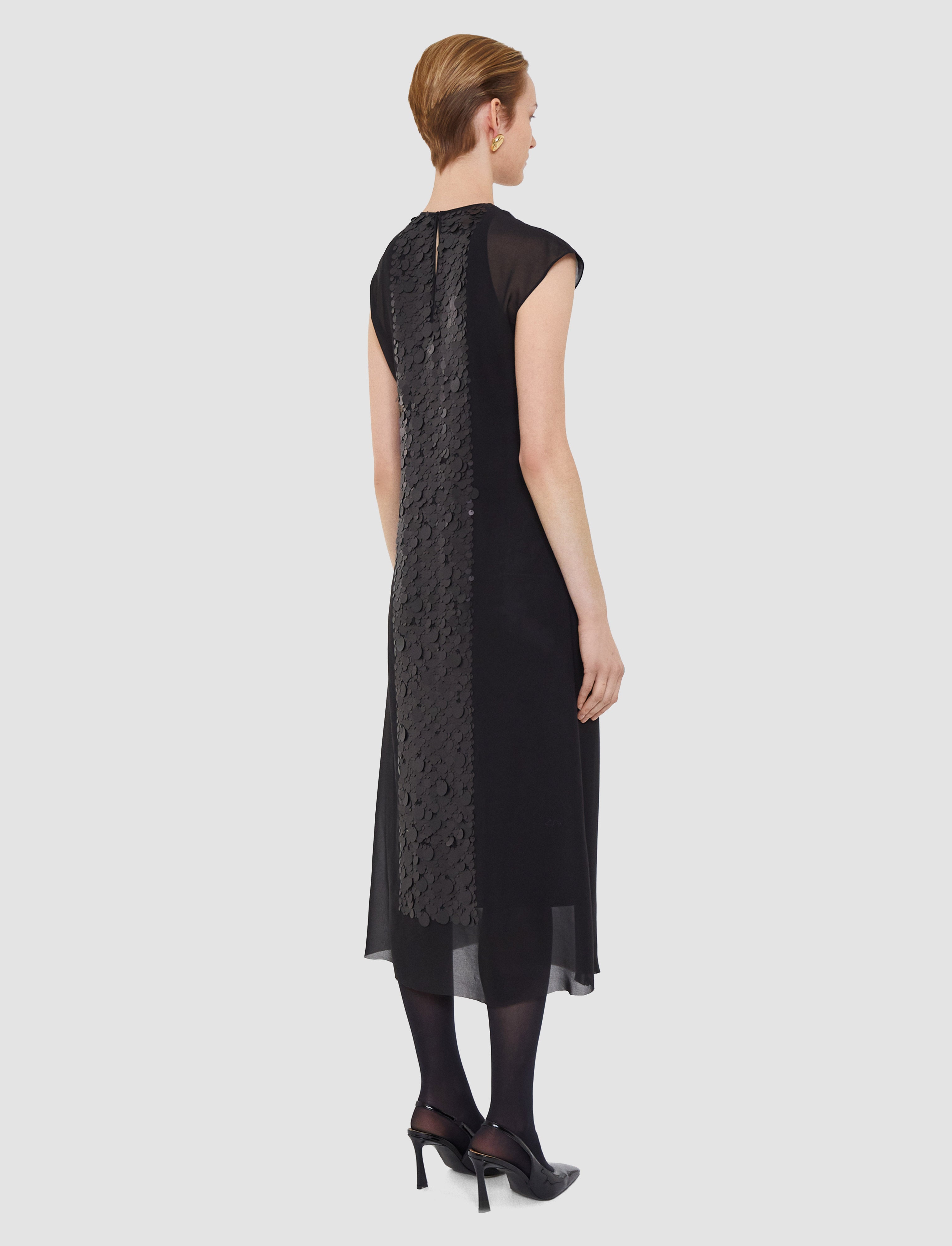 黒-boulle-two-piece-chiffon-sequin-ドレス-JOSEPH