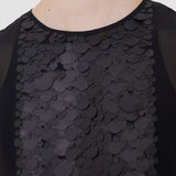 Black Boulle Two-Piece Chiffon Sequin Dress - Joseph