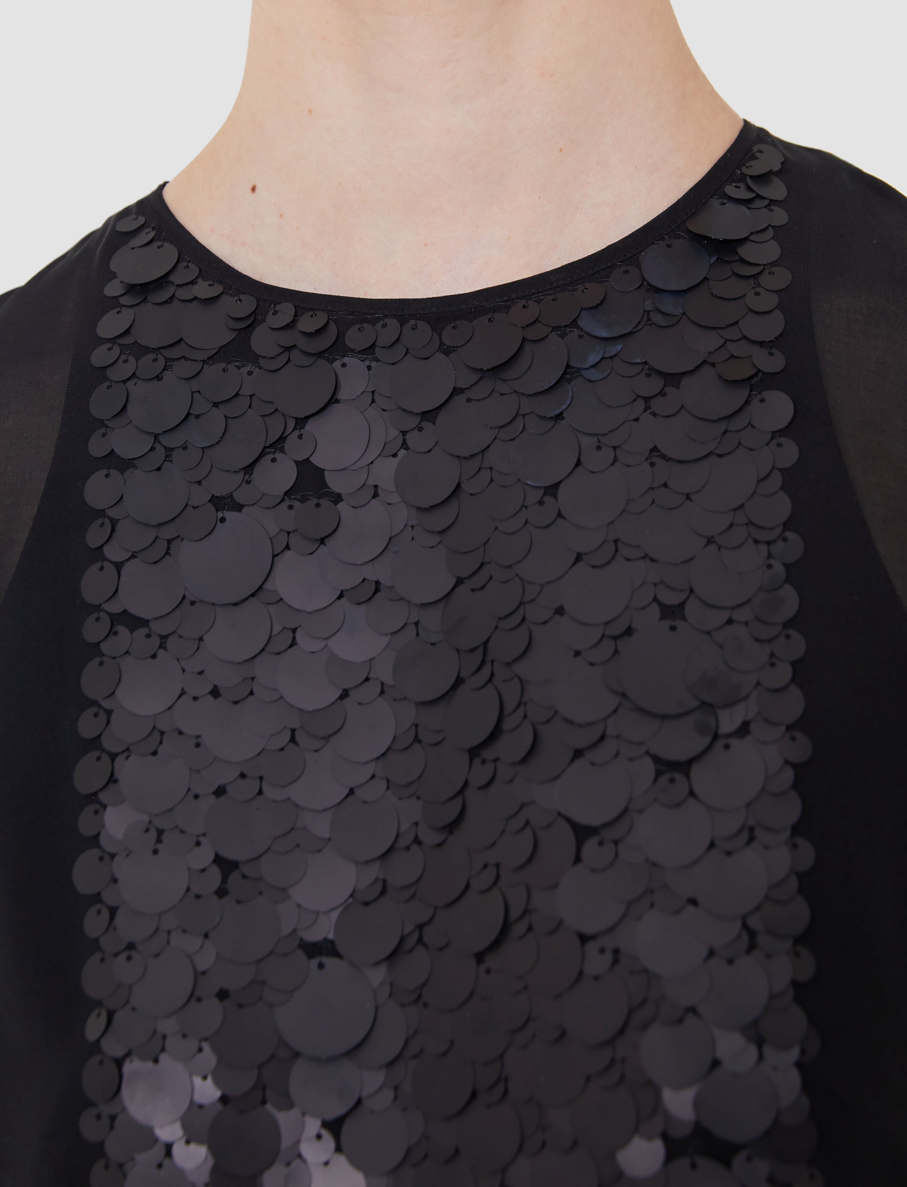 黒-boulle-two-piece-chiffon-sequin-ドレス-JOSEPH