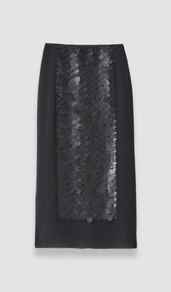 Black Cambo Chiffon Sequin Skirt - Joseph