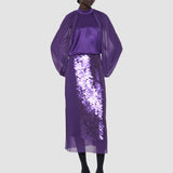 Purple Cambo Chiffon Sequin Skirt - Joseph
