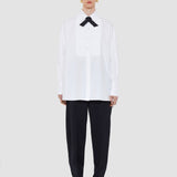 White Ferrus Tuxedo Cotton Shirt - Joseph