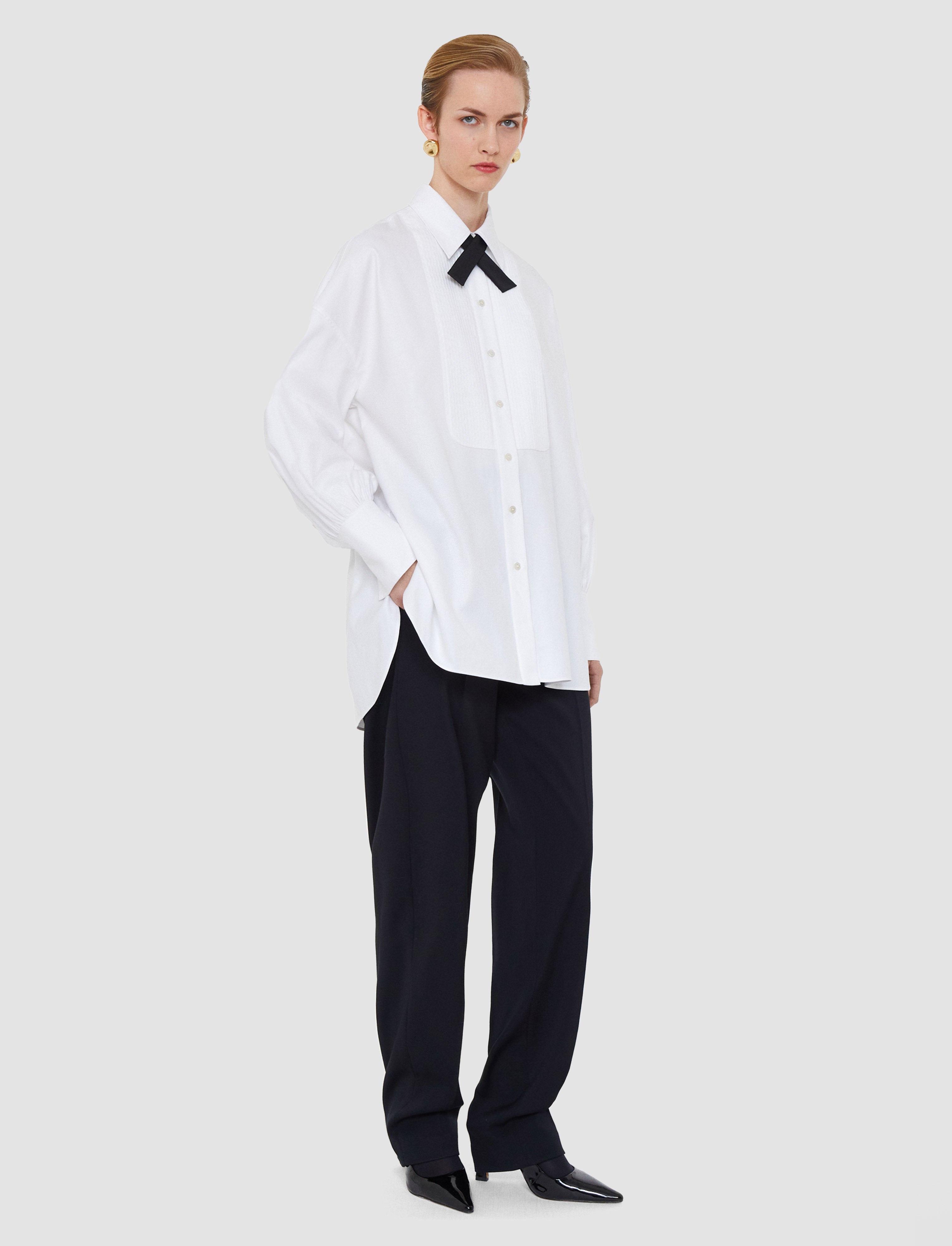 ホワイト-ferrus-tuxedo-cotton-シャツ-JOSEPH