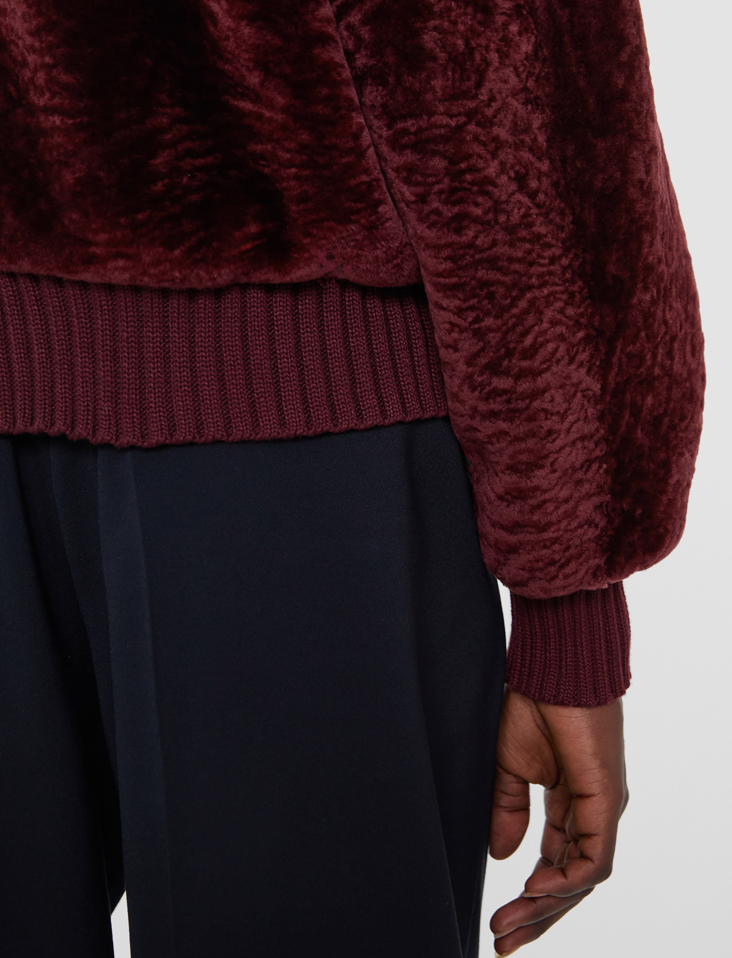 赤-alpes-short-hair-shearling-ジャケット-JOSEPH