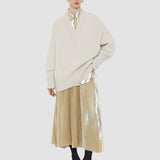 White Noel Fisherman Rib Cashmere Jumper - Joseph
