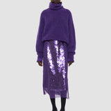Purple Meslay Brushed Alpaca Jumper - Joseph