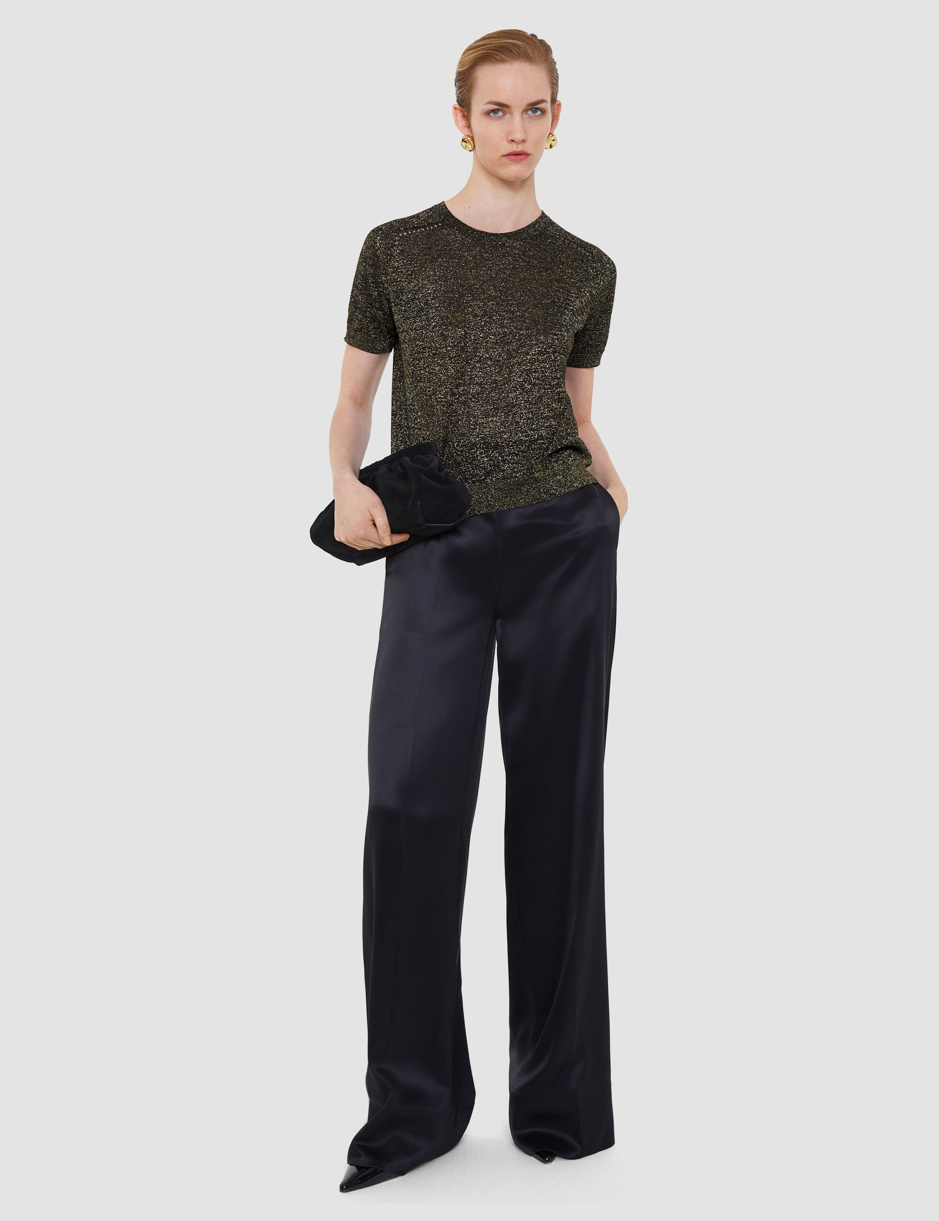 Black Lille Lurex Knit Top - Joseph