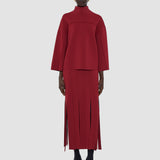 Red Larrey Compact Milano Knit Top - Joseph
