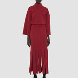 Red Lagny Compact Milano Knit Skirt - Joseph