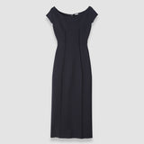 Black Foin Compact Milano Knit Dress - Joseph