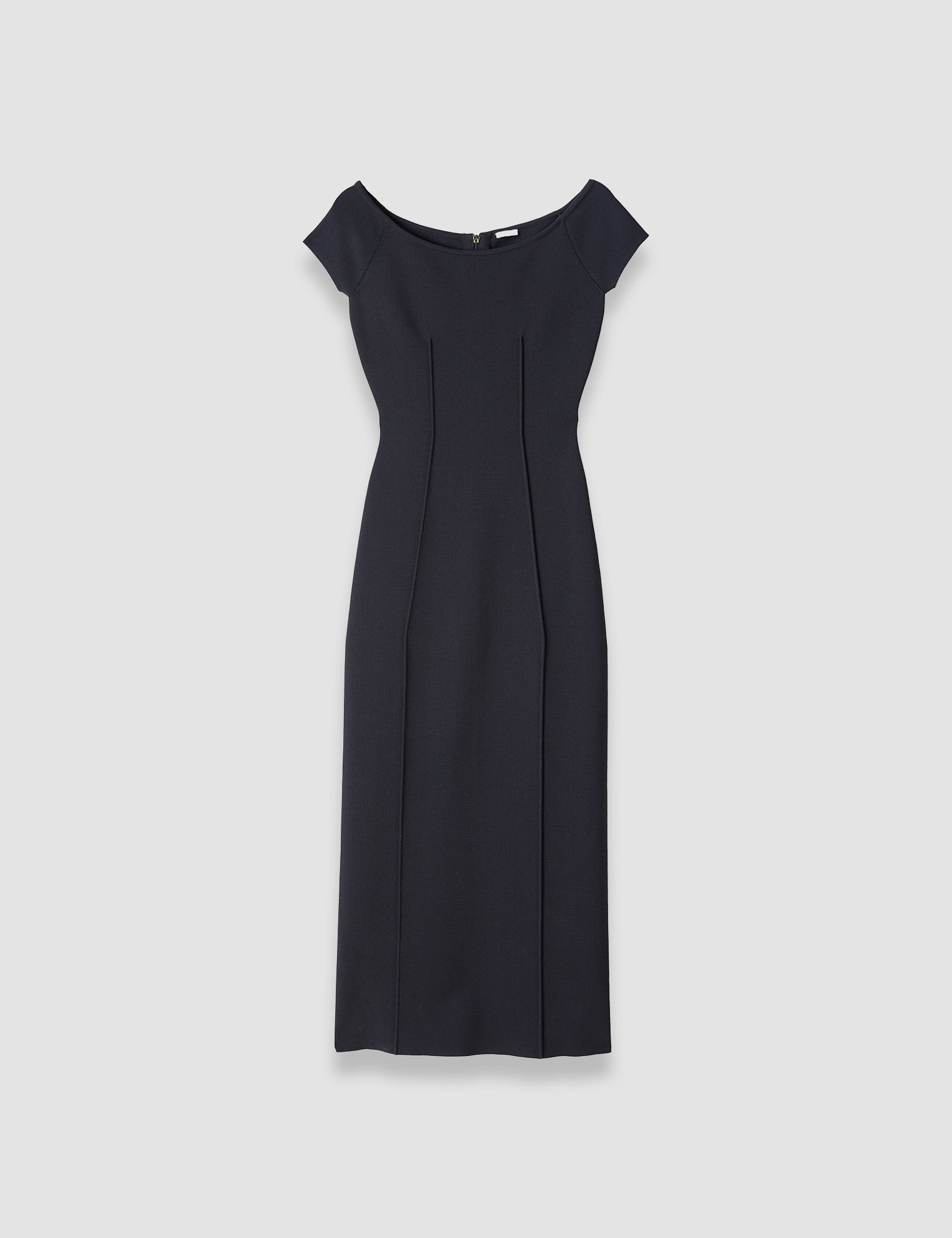 Black Foin Compact Milano Knit Dress - Joseph