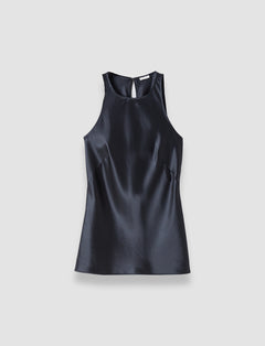 Black Ritz Double Satin Top - Joseph