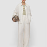 White Jnane Linen Blend Trousers - Joseph