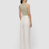 White Jnane Linen Blend Trousers - Joseph