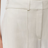 White Jnane Linen Blend Trousers - Joseph
