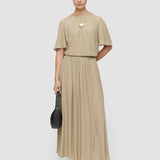 Green Elba Silk Blend Crepe Skirt - Joseph