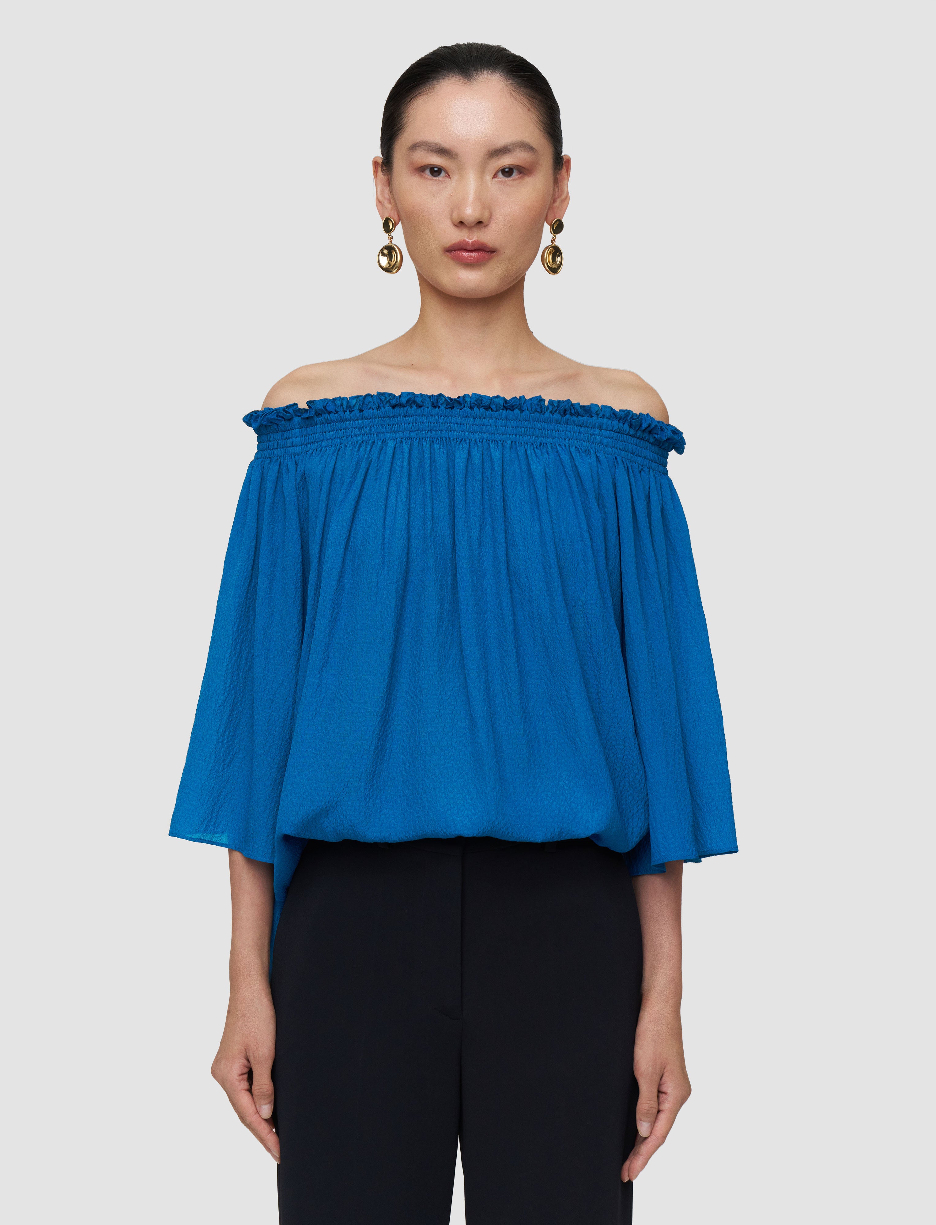 blue-emi-textured-silk-top-JOSEPH
